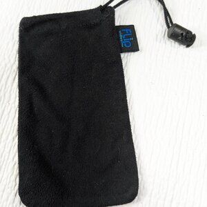 Flip Video Camera Pouch bag case black drawstring soft cover
